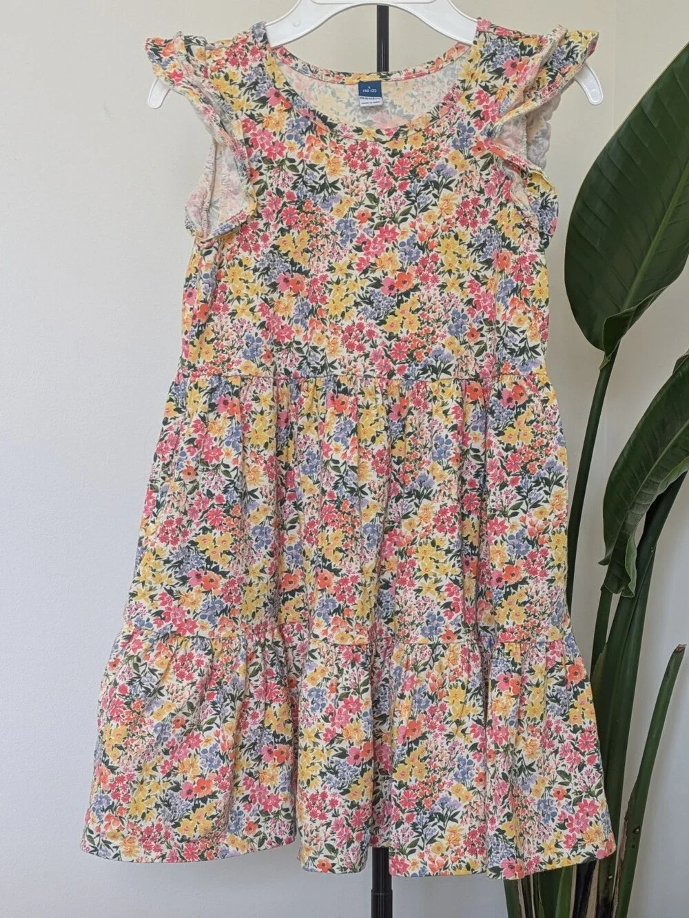 Old Navy Floral Tiered Swing Dress For Girls